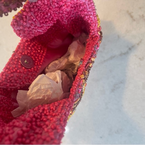 GEO BEADED BAG!!! Snap closure!  Gorgeous colors!!! NWT - Picture 5 of 8